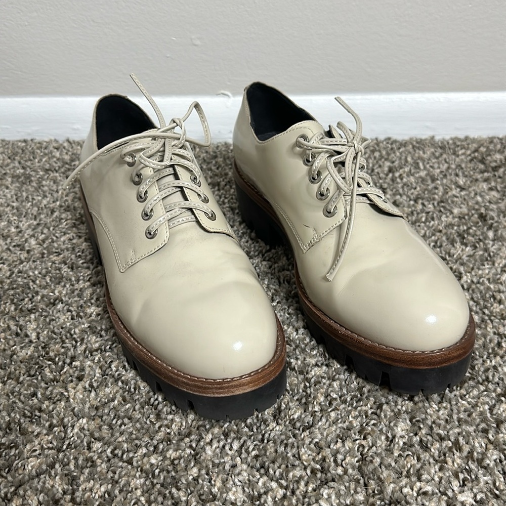 Jeffrey Campbell beige loafers